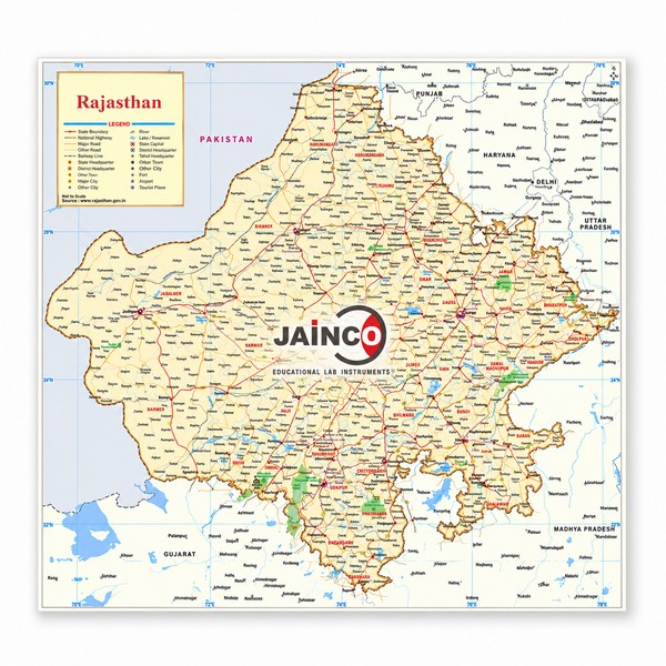 Rajasthan Political Map Chart